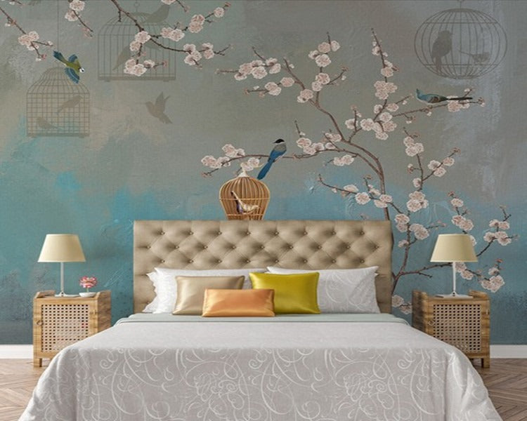 Vintage Blossom Cherry Tree Wall Mural (SqM)