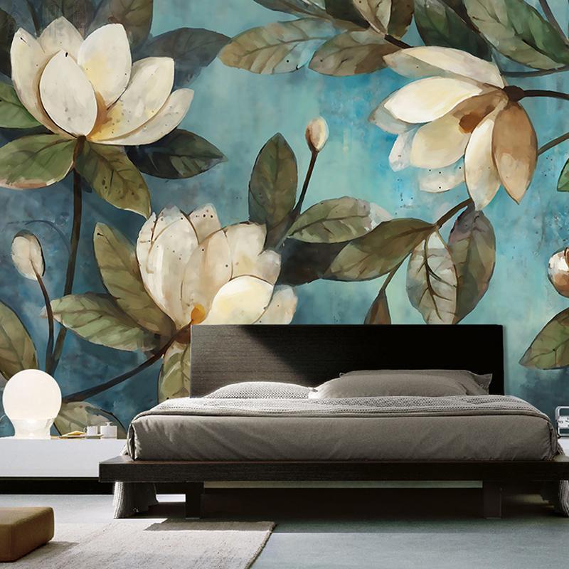 Vintage Lotus Wall Mural (SqM)