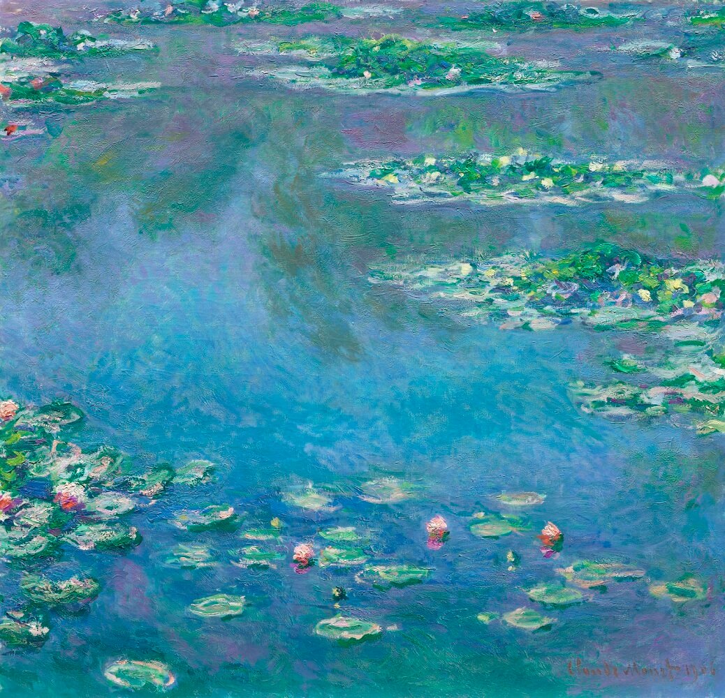 Monet Water Lilies Art Mural Wallpaper (SqM)