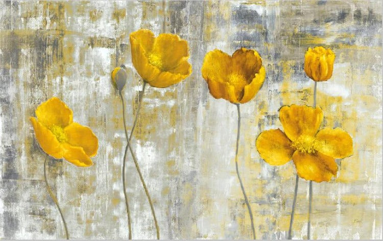 Yellow Flowers Modern Wall Mural (SqM)