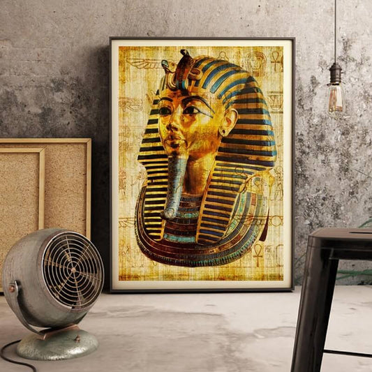 Egyptian Old Antique Pharaoh Canvas Prints | Vintage Poster For Living Room Loft Office Home Décor