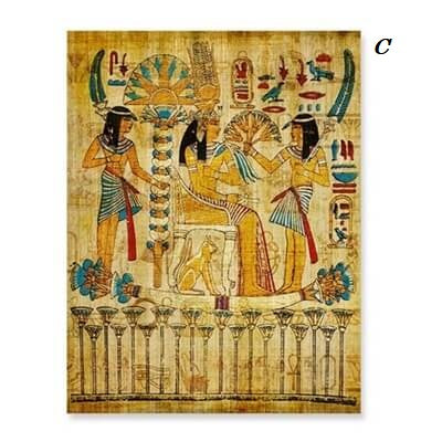 Egyptian Old Antique Pharaoh Canvas Prints | Vintage Poster For Living Room Loft Office Home Décor