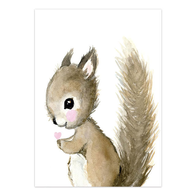 Framed Watercolour Portrait of a Cute Squirrel outlets - Animal Wall Art - Colorful Animal Art for Home Decor or Nursery