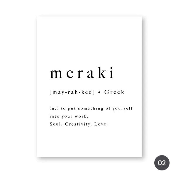 Greek Alphabet Words Phrases Canvas Prints | Daily Happiness Inspiration Posters For Living Room Bedroom Home Office Art Decor