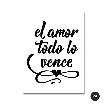 Inspirational Spanish Words Canvas Prints | Buenas Noches Quotation Poster For Bedroom Living Room Cafe Kitchen Decor