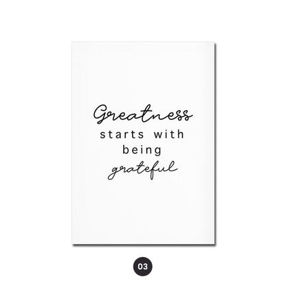 Inspirational Minimalist Black & White Canvas Print | Daily Mantra Love Quotation Wall Art For Living Room Bedroom Wall Decor