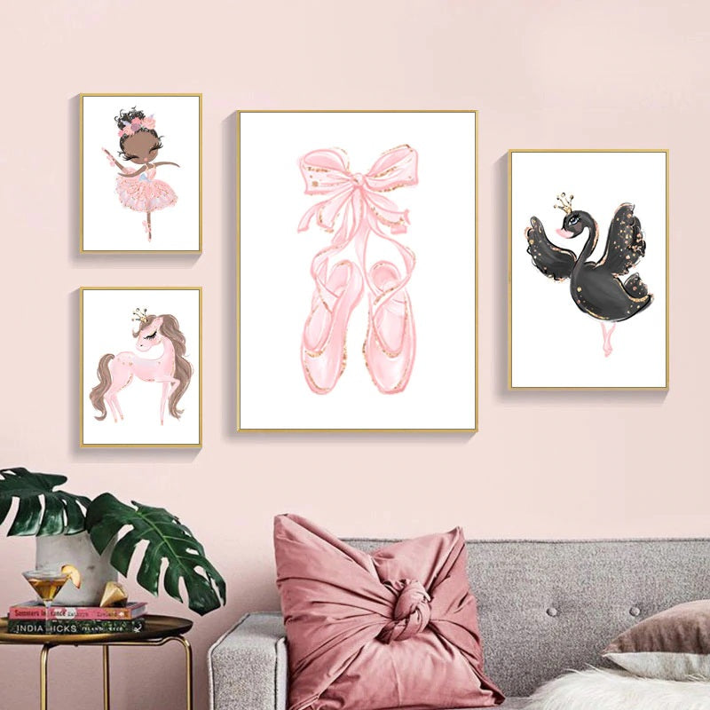 Pink Pointe Shoes Canvas Print