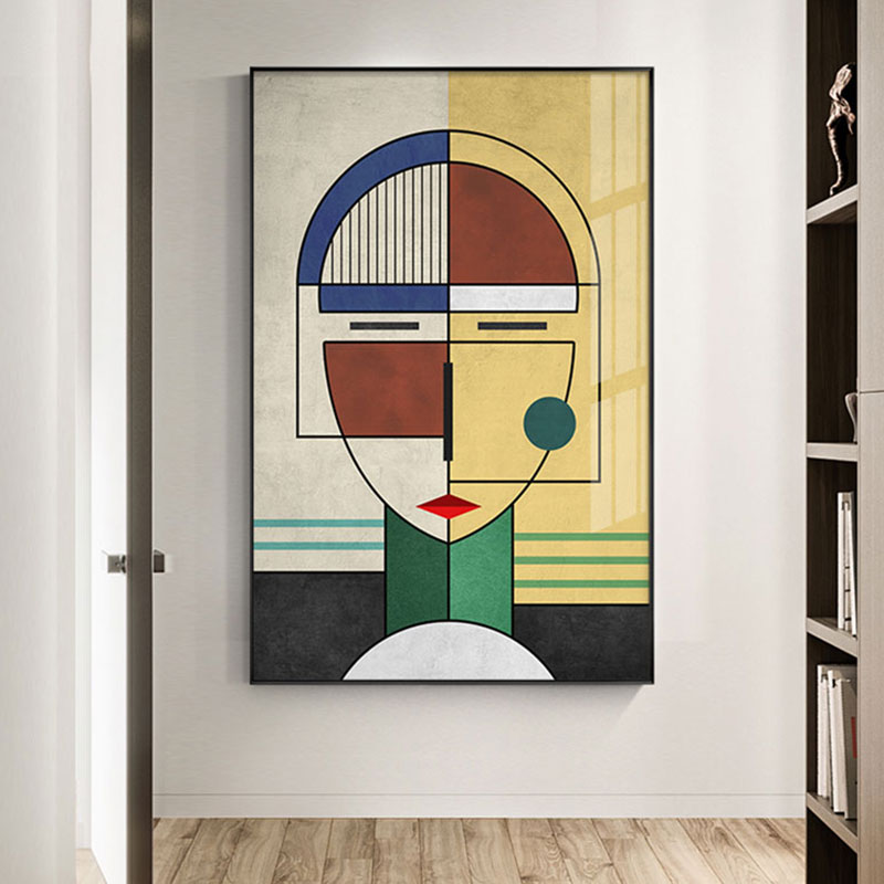 Modern Abstract Geometric Figure Canvas Print | Nordic Wall Art Scandinavian Style Pictures For Living Room Bedroom Home Décor