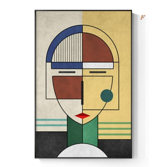 Modern Abstract Geometric Figure Canvas Print | Nordic Wall Art Scandinavian Style Pictures For Living Room Bedroom Home Décor