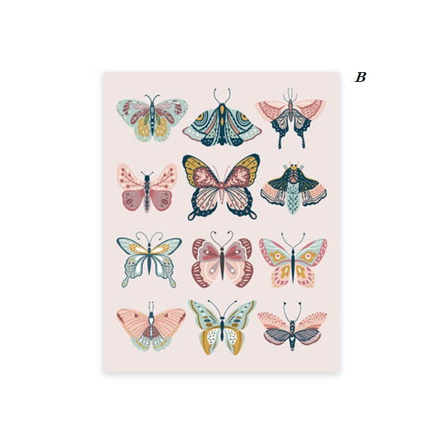 Nature Insect Moth Butterfly Dragonfly Canvas Prints | Vintage Wall Art Nordic Style Educational Posters For Living Room Kids Room Home Décor