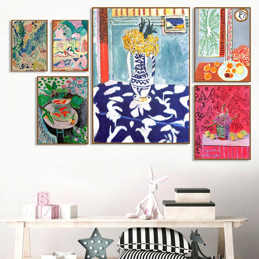 Abstract Landscape Matisse Canvas Prints | Vintage Impressionism Classic Fine Art For Living Room Bedroom Home Décor