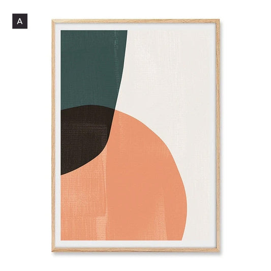 Minimalist Nordic Abstract Canvas Prints | Modern Geometric Wall Art For Living Room Bedroom Scandinavian Home Interior Styling