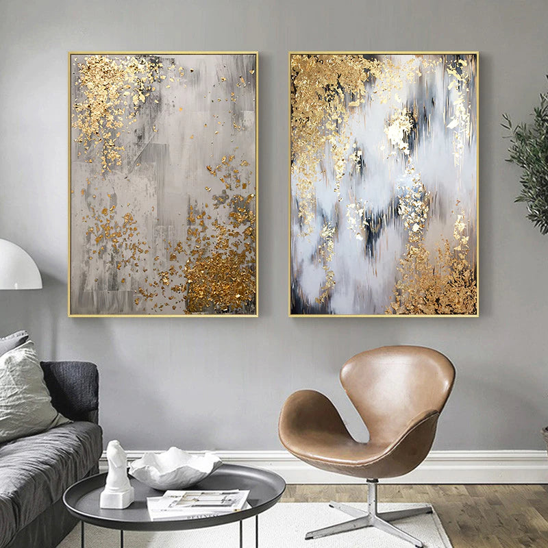 Modern Chic Abstract Canvas Prints | Wall Art For Glam Living Room Bedroom Home Office Decor