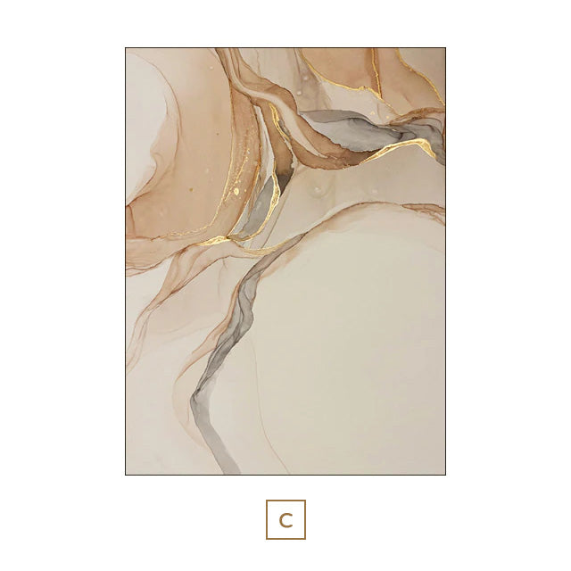 Modern Abstract Beige Marble Canvas Print Wall Art Fine Art Pictures For Living Room Dining Room Bedroom Nordic Style Home Decor