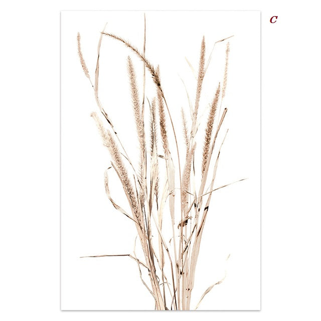 Nordic Farm Plants and Flowers Canvas Prints | Minimalist Monochrome Posters Vintage Botanical Wall Art For Living Room Modern Dining Room Décor