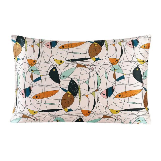 Abstract Geometry Mulberry Silk Pillowcase