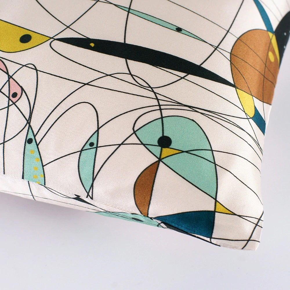Abstract Geometry Mulberry Silk Pillowcase