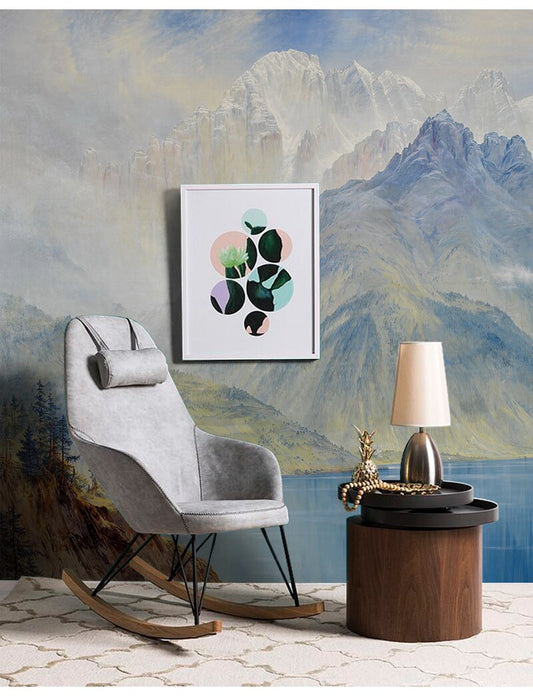Nordic Abstract Misty Mountain Mural Wallpaper (SqM)