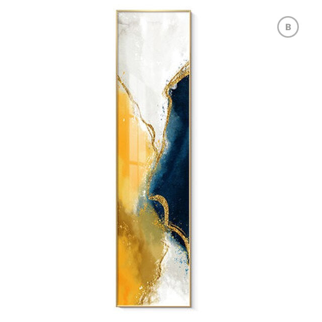 Nordic Abstract Liquid Geomorphic Canvas Prints | Colorful Vertical Format Wall Art For Modern Apartment Living Room Art Décor
