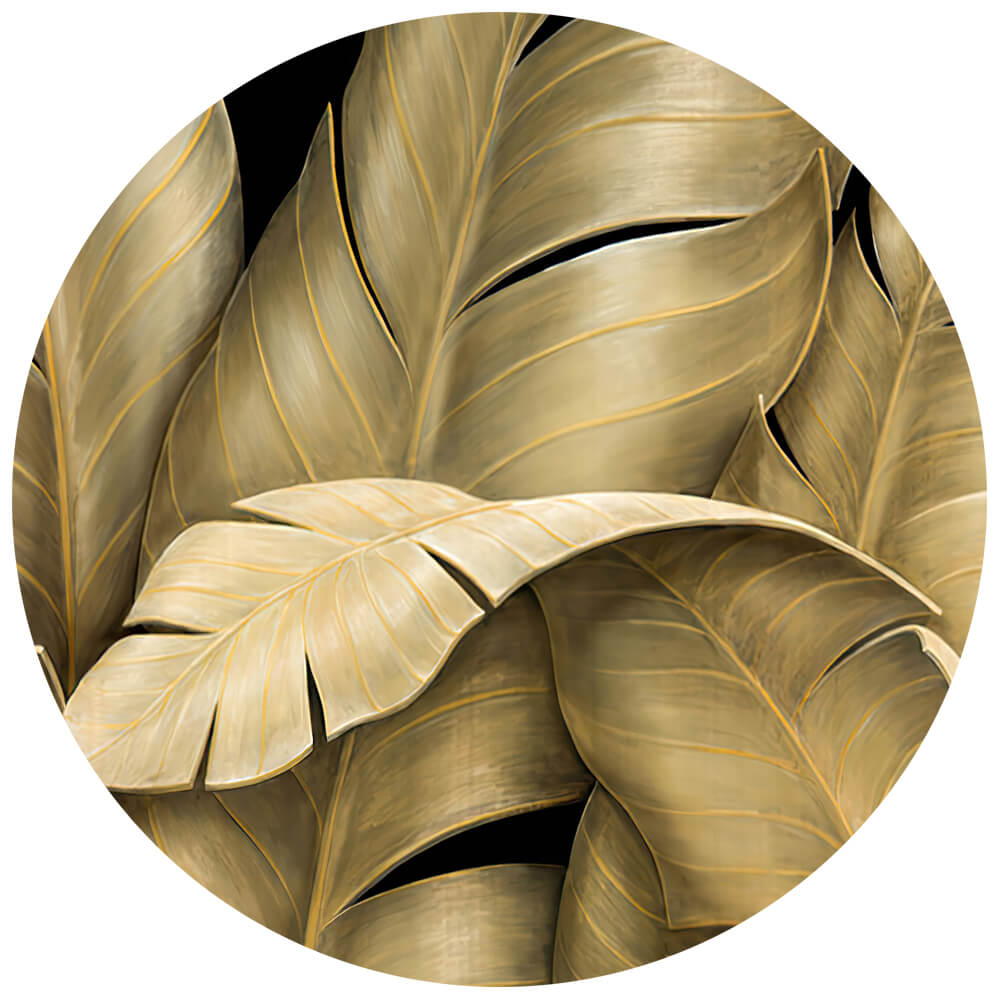 Large Banana Leaves Dark Mural Wallpaper (SqM)