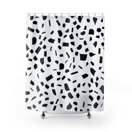 Black Geometric Shower Curtains