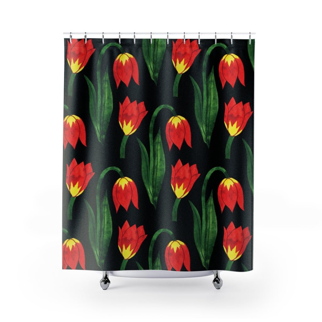 Abstract Tulips Shower Curtains