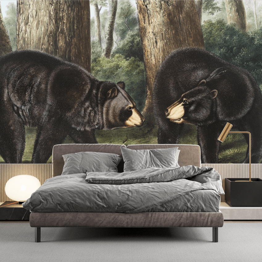 American Black Bears Mural Wallpaper (SqM)