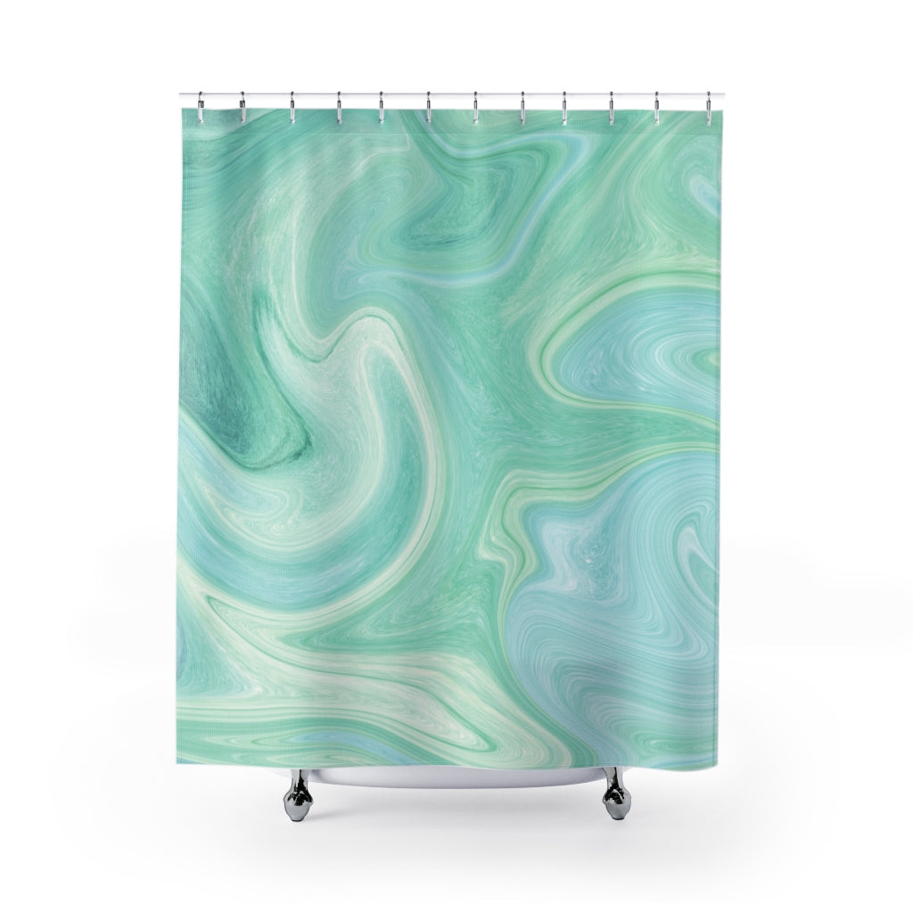 Abstract Marble Shower Curtains