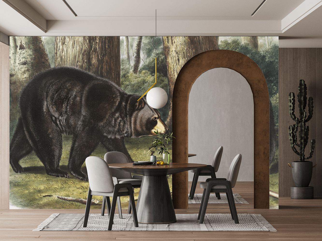 American Black Bears Mural Wallpaper (SqM)