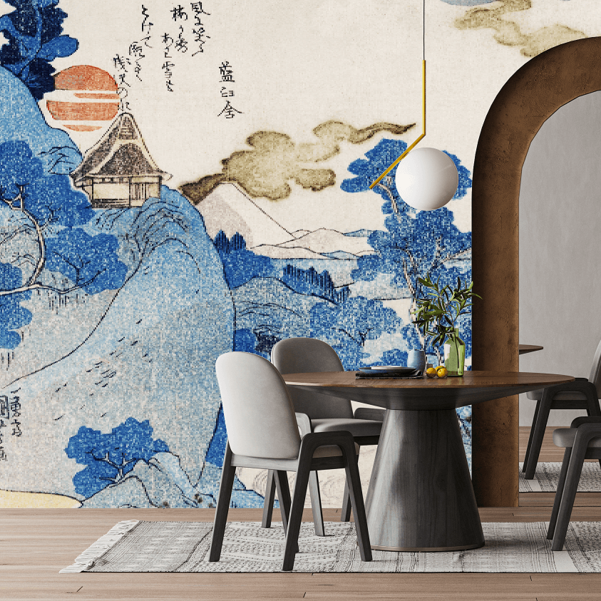 Evening Fuji View Mural Wallpaper (SqM)