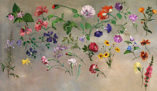 Colorful Spring Flowers Mural Wallpaper (SqM)