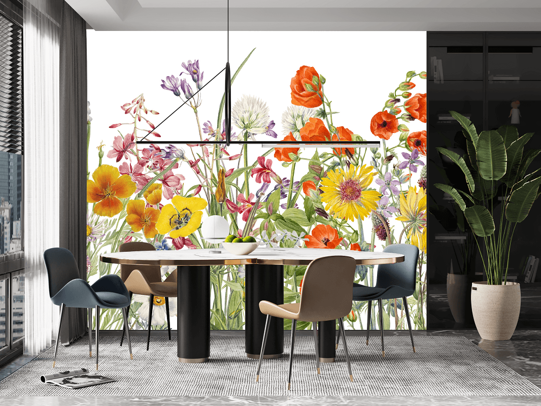 Floral Garden Mural Wallpaper (SqM)