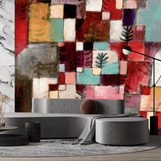 Colorful Abstract Mosaic Mural Wallpaper (SqM)