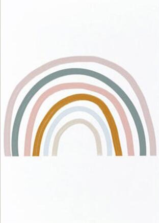 Rainbow Alphabet Nursery Cute ABC Canvas Prints | Minimalist Pictures For Baby's Room Kids Room Wall Décor