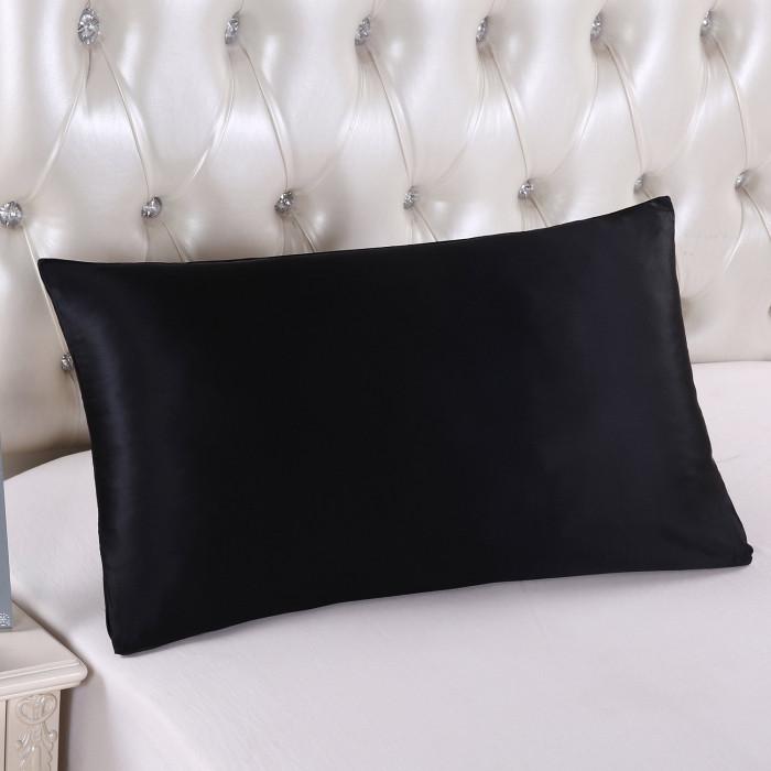 Black Luxury Mulberry Silk Pillowcase