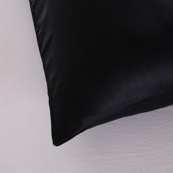Black Luxury Mulberry Silk Pillowcase