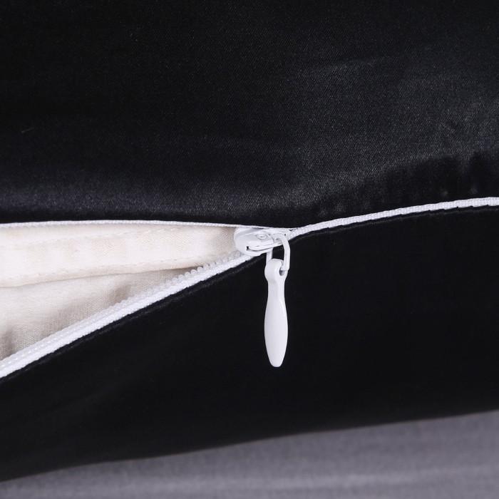 Black Luxury Mulberry Silk Pillowcase