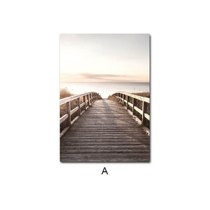 Beach Sunset Natural Landscapes Wall Art Canvas Prints Scandinavian Fine Art Of Calm For Living Room Dining Room Inspirational Art Decor