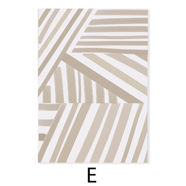 Abstract Minimalist Line Art Canvas Prints Neutral Colors Fine Art For Living Room Dining Room Scandinavian Style Wall Art Decor
