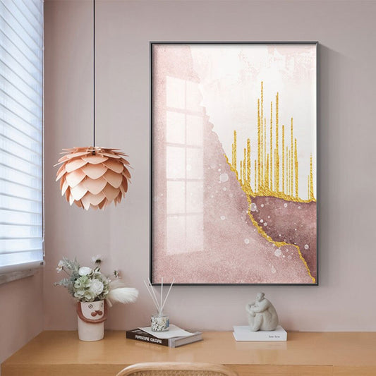 Subtle Pink Abstract Canvas Prints For Bedroom Living Room Modern Scandinavian Interior Wall Art Decor