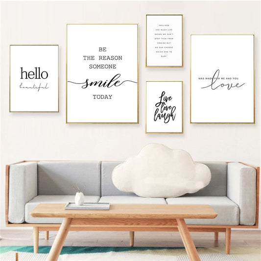 Inspirational Life Quotes Minimalist Canvas Prints