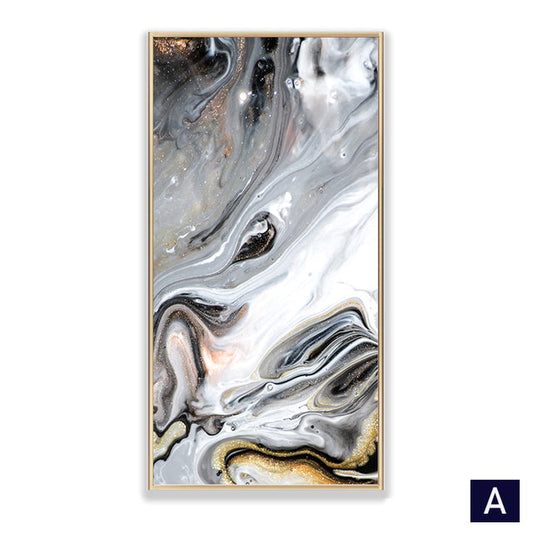 Silver Agate Gray Marble Print Wall Art Fine Art Canvas Print Modern Abstract Canvas For Luxury Living Room Dining Room Home Office Decor