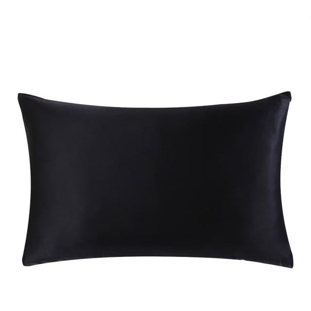 Black Luxury Mulberry Silk Pillowcase