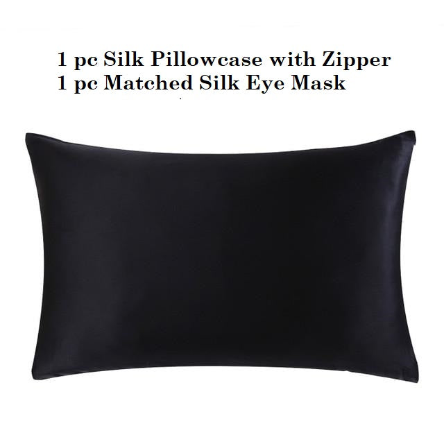 100% Mulberry Silk Beauty Sleep Set (1 pcs Pillowcase, 1 pcs Eye Mask)