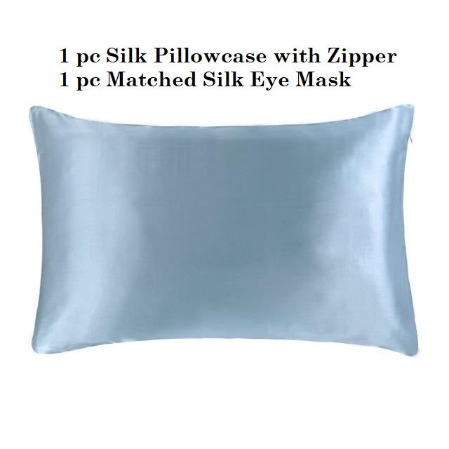 100% Mulberry Silk Beauty Sleep Set (1 pcs Pillowcase, 1 pcs Eye Mask)