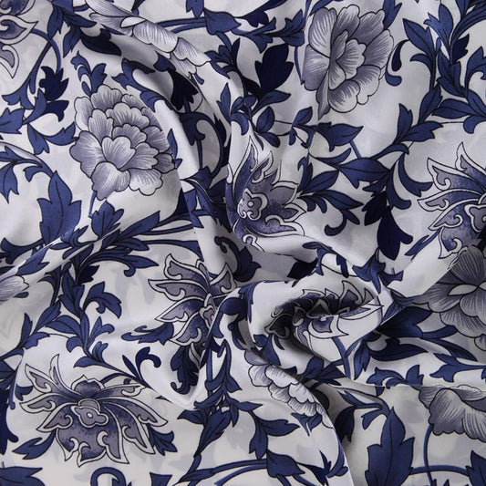 Blue Porcelain Mulberry Silk Pillowcase