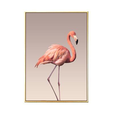 Pink Dreams - Flowers & Flamingo Canvas Print