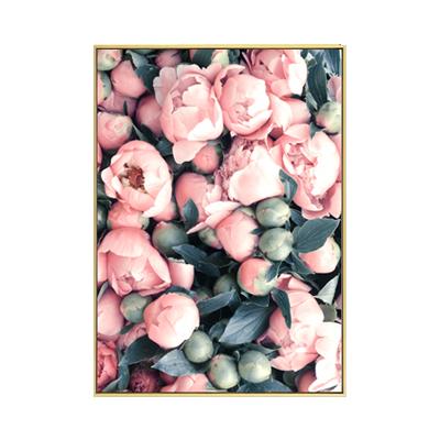 Pink Dreams - Flowers & Flamingo Canvas Print