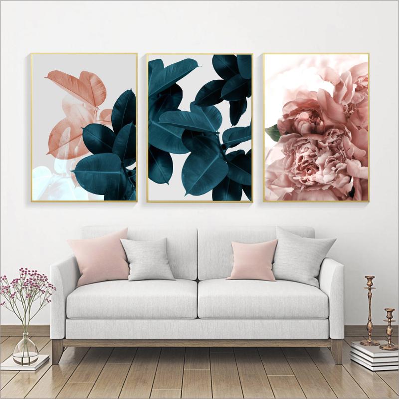 Congruence Ficus & Peony Canvas Print