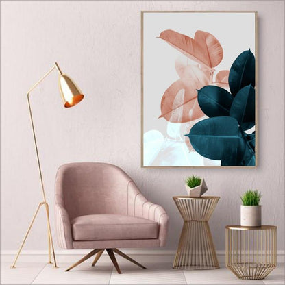 Congruence Ficus & Peony Canvas Print